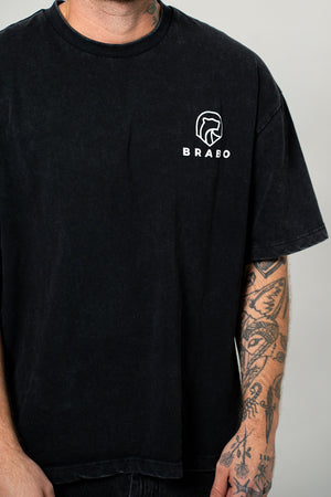 Brabo Oversized Heavy Cotton Acid Wash Tee