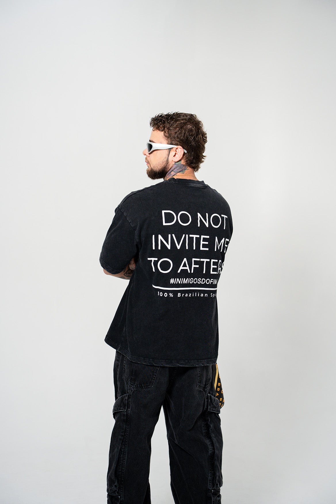 Brabo Oversized Heavy Cotton Acid Wash Tee